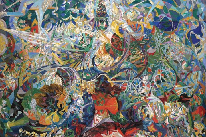 Painting: Battle of Lights, Coney Island, Mardi Gras - Joseph Stella